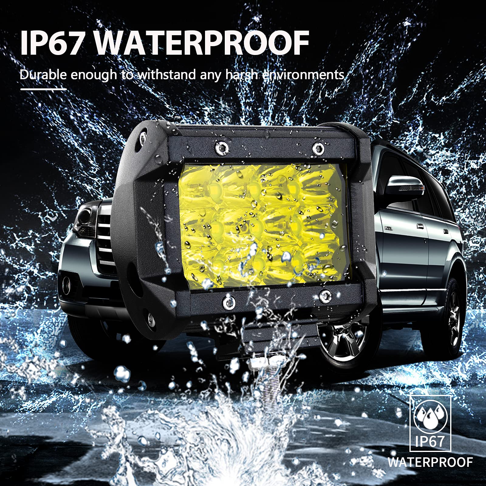 Amazon.co.jp: Willpower 4インチ 36W LED作業灯 12V 24V LEDワーク